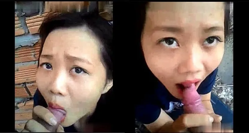 Eny mút thằng nhỏ ở vườn sau nhà